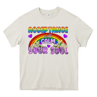 Cream Lgbtq Acceptance Will Calm Your Soul Heavy Core Tee - BundleAndBundleShop