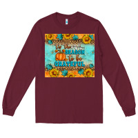 Burgundy Tis' The Season To Be Grateful Long Sleeve Tee - Artiststas