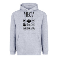 Heather Grey Meow Heavyweight Hoodie - Bettercallsaul