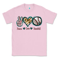 Bubblegum Pink Peace Love Baseball Classic Tee - Jasminsmagicworld