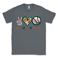 Charcoal Heather Peace Love Baseball Classic Tee - Jasminsmagicworld