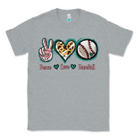 Heather Grey Peace Love Baseball Classic Tee - Jasminsmagicworld