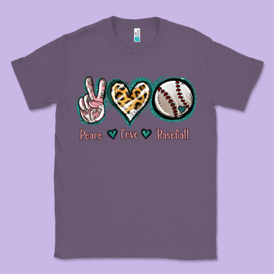 Peace Love Baseball Classic Tee Designed By Jasminsmagicworld