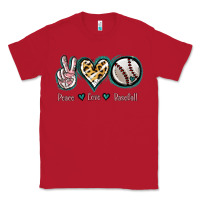 Red Peace Love Baseball Classic Tee - Jasminsmagicworld