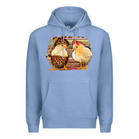 Colony Blue Western Leopard and Serape Chicks Premium Hoodie - Jasminsmagicworld