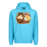 Ocean Blue Western Leopard and Serape Chicks Premium Hoodie - Jasminsmagicworld