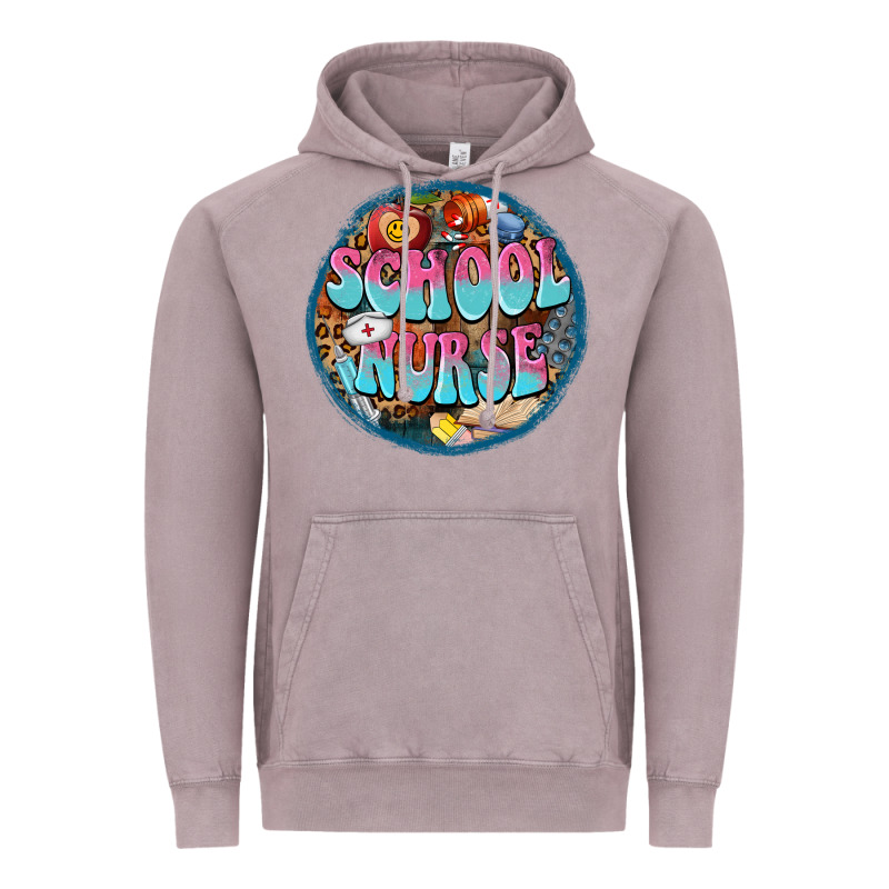 Western Groovy School Nurse Vintage Hoodie by BarkalooDesign | Teevron