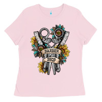 Bubblegum Pink barber shop Ladies Tee - SublimationCraftShop