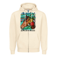 Sandshell just a girl who loves horseshoe Zipper Hoodie - RanaPortraitStore