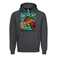 Smoke just a girl who loves horseshoe Zipper Hoodie - RanaPortraitStore