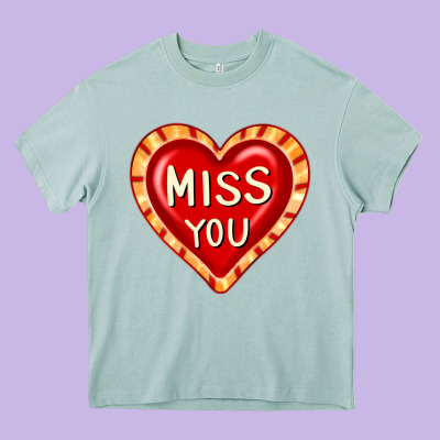 Valentine's Day Hearts 6 Heavy Core Tee Designed By Fadigitalartstudio