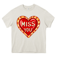 Cream valentine's day hearts 6 Heavy Core Tee - FaDigitalArtStudio