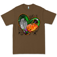 Cacao halloween heart with pumpkin Premium Tee - BundleAndBundleShop