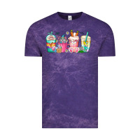 Cloud Purple easter day coffee gnome Vintage Tee - CowhideDigitalArt