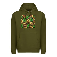 Army Green avocados with wood and leopard background mug  coaster Premium Hoodie - BarkalooDesign