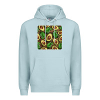 Blue Mist avocados with wood and leopard background mug  coaster Premium Hoodie - BarkalooDesign
