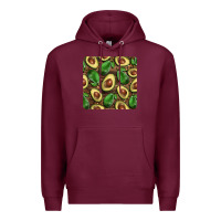 Burgundy avocados with wood and leopard background mug  coaster Premium Hoodie - BarkalooDesign