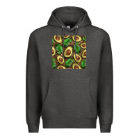 Charcoal Heather avocados with wood and leopard background mug  coaster Premium Hoodie - BarkalooDesign