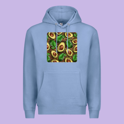 Avocados With Wood And Leopard Background Mug  Coaster Premium Hoodie Designed By Barkaloodesign