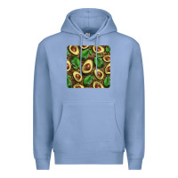 Colony Blue avocados with wood and leopard background mug  coaster Premium Hoodie - BarkalooDesign