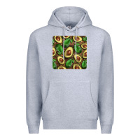 Heather Grey avocados with wood and leopard background mug  coaster Premium Hoodie - BarkalooDesign