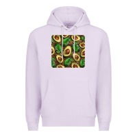 Lilac avocados with wood and leopard background mug  coaster Premium Hoodie - BarkalooDesign