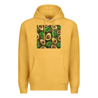 Mustard avocados with wood and leopard background mug  coaster Premium Hoodie - BarkalooDesign