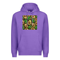 Purple avocados with wood and leopard background mug  coaster Premium Hoodie - BarkalooDesign