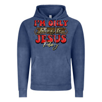Vintage Denim i'm only talking to jesus today christmas Vintage Hoodie - BarkalooDesign
