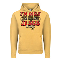 Vintage Mustard i'm only talking to jesus today christmas Vintage Hoodie - BarkalooDesign