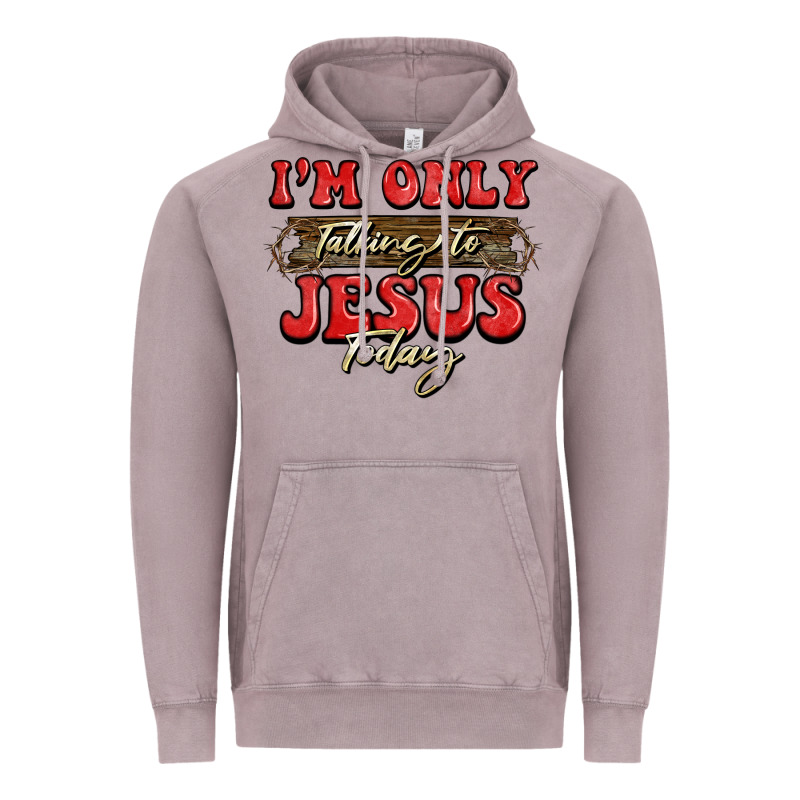I'm Only Talking To Jesus Today Christmas Vintage Hoodie by BarkalooDesign | Teevron