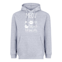 Heather Grey Meow Heavyweight Hoodie - Bettercallsaul