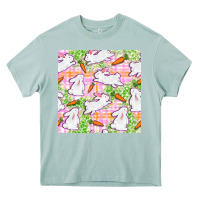 Arona Easter Bunnies With Carrots Seamless Pattern Heavy Core Tee - BundleAndBundleShop