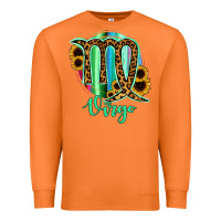 Carrot Virgo Zodiac Sign Sunflower Leopard Serape Premium Sweatshirt - RanaPortraitStore