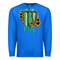 True Royal Virgo Zodiac Sign Sunflower Leopard Serape Premium Sweatshirt - RanaPortraitStore