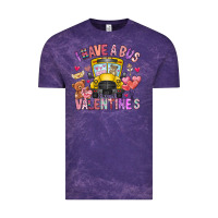 Cloud Purple i have a bus full of valentines Vintage Tee - CowhideDigitalArt