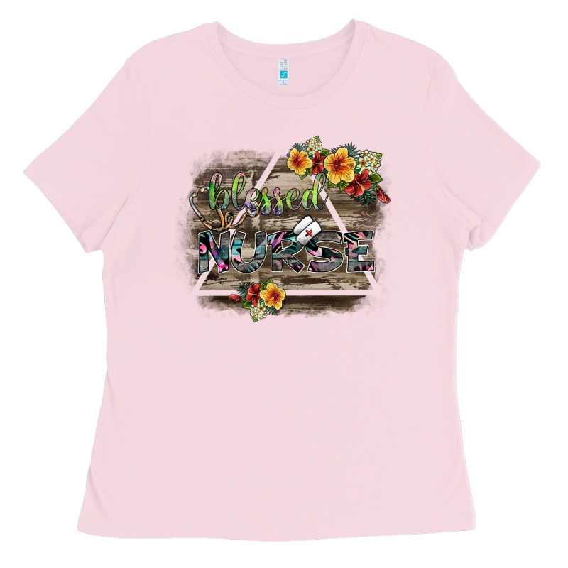 Blessed Nurse Ladies Tee by SublimationCraftShop | Teevron