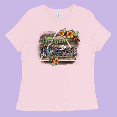 Blessed Nurse Ladies Tee Designed By Sublimationcraftshop