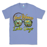 Colony Blue boat waves sun rays lake days Classic Tee - BarkalooDesign