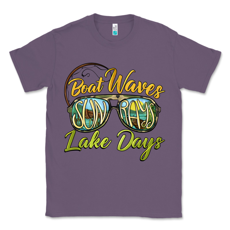Boat Waves Sun Rays Lake Days Classic Tee by BarkalooDesign | Teevron