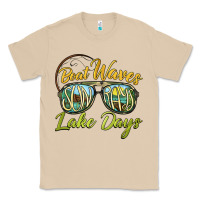 Mushroom boat waves sun rays lake days Classic Tee - BarkalooDesign