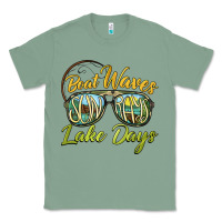 Sage boat waves sun rays lake days Classic Tee - BarkalooDesign