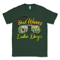 Sports Green boat waves sun rays lake days Classic Tee - BarkalooDesign