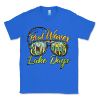 True Royal boat waves sun rays lake days Classic Tee - BarkalooDesign