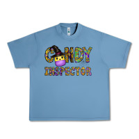 Pebble Blue Candy Inspector Urban Heavy Tee - CowhideDigitalArt