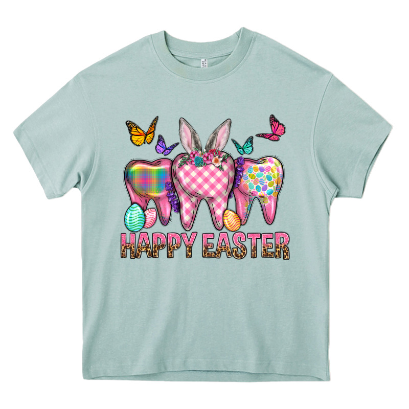 Happy Easter Dental And Egg Heavy Core Tee by BundleAndBundleShop | Teevron