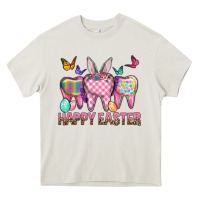 Cream Happy Easter Dental And Egg Heavy Core Tee - BundleAndBundleShop