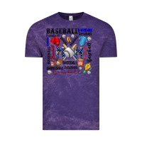 Cloud Purple baseball mom Vintage Tee - CowhideDigitalArt