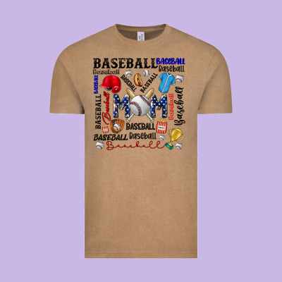 Baseball Mom Vintage Tee Designed By Cowhidedigitalart