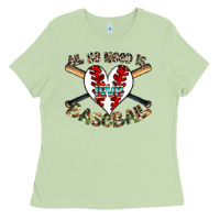 Matcha all you need is love baseball Ladies Tee - CowhideDigitalArt